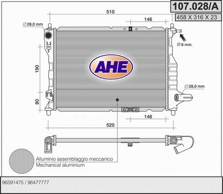 AHE Radiators, Motora dzesēšanas sistēma 107.028/A
