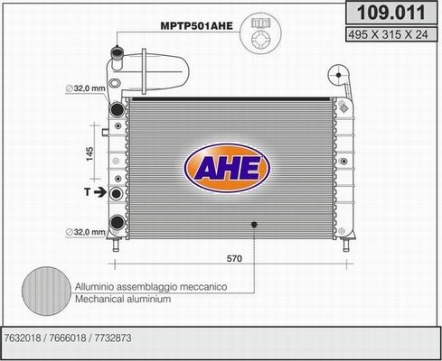 AHE Radiators, Motora dzesēšanas sistēma 109.011
