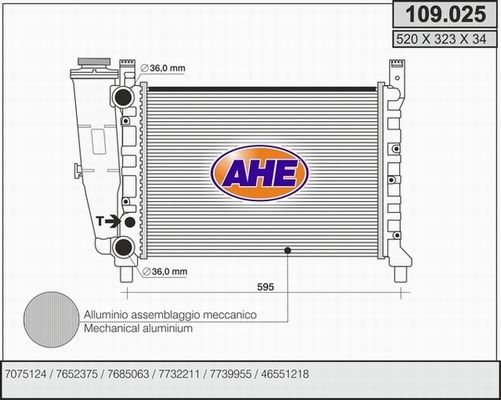 AHE Radiators, Motora dzesēšanas sistēma 109.025