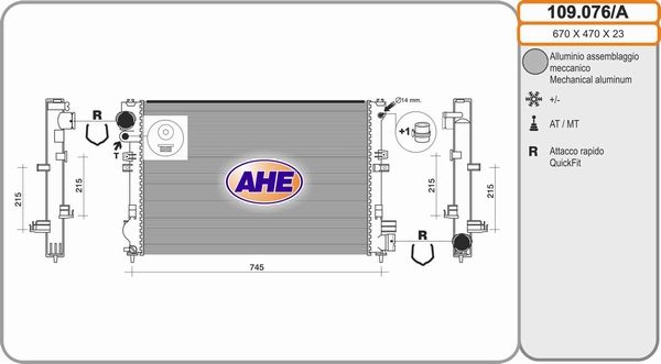 AHE Radiators, Motora dzesēšanas sistēma 109.076/A