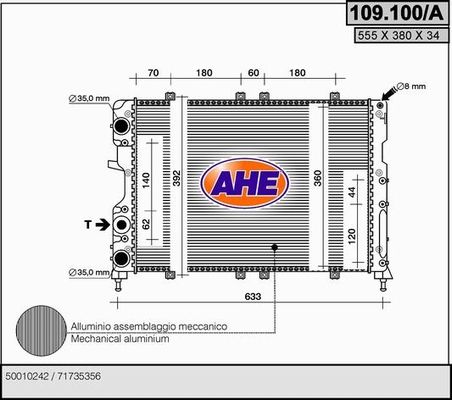 AHE Radiators, Motora dzesēšanas sistēma 109.100/A