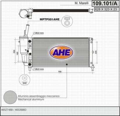 AHE Radiators, Motora dzesēšanas sistēma 109.101/A