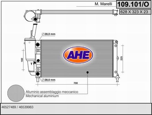 AHE Radiators, Motora dzesēšanas sistēma 109.101/O