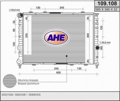 AHE Radiators, Motora dzesēšanas sistēma 109.108