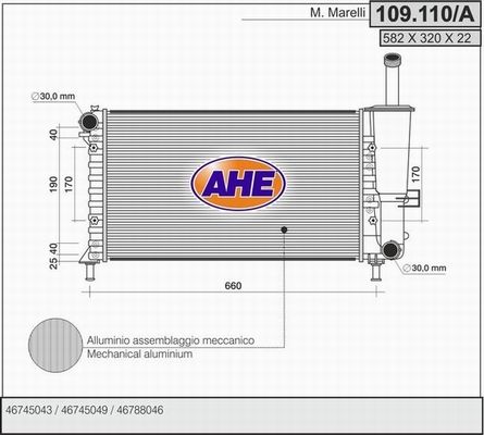 AHE Radiators, Motora dzesēšanas sistēma 109.110/A
