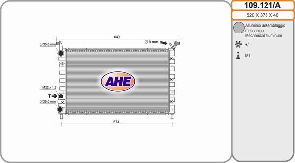 AHE Radiators, Motora dzesēšanas sistēma 109.121/A