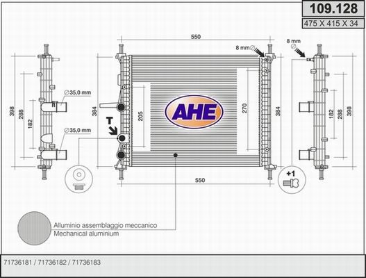 AHE Radiators, Motora dzesēšanas sistēma 109.128