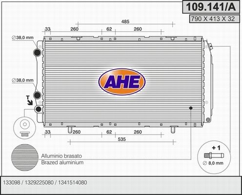 AHE Radiators, Motora dzesēšanas sistēma 109.141/A