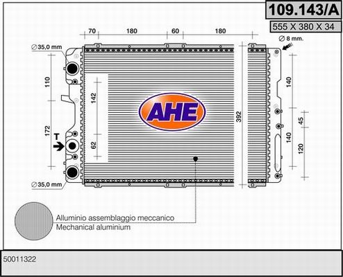 AHE Radiators, Motora dzesēšanas sistēma 109.143/A