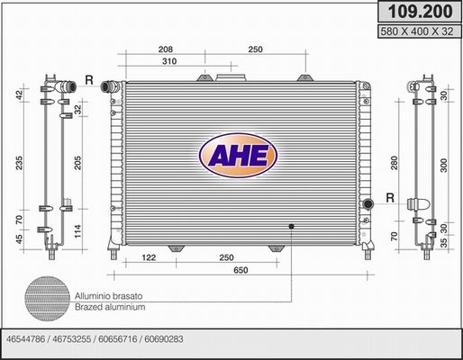 AHE Radiators, Motora dzesēšanas sistēma 109.200