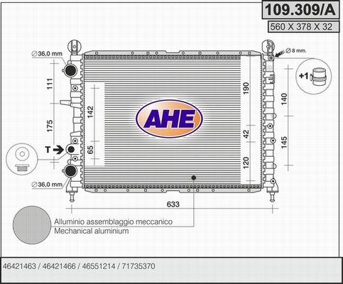 AHE Radiators, Motora dzesēšanas sistēma 109.309/A