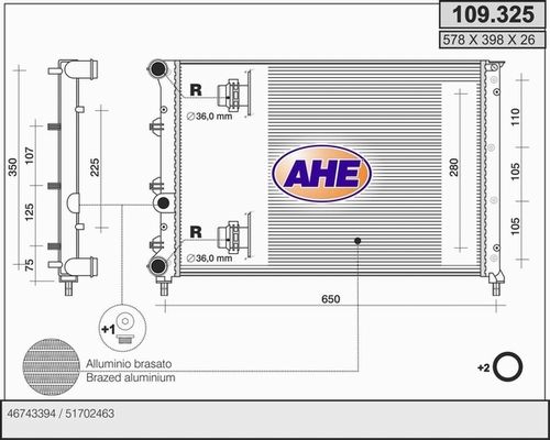 AHE Radiators, Motora dzesēšanas sistēma 109.325