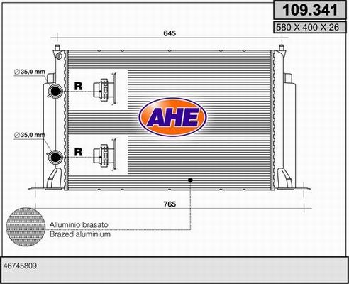 AHE Radiators, Motora dzesēšanas sistēma 109.341