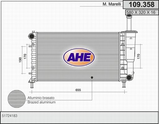 AHE Radiators, Motora dzesēšanas sistēma 109.358