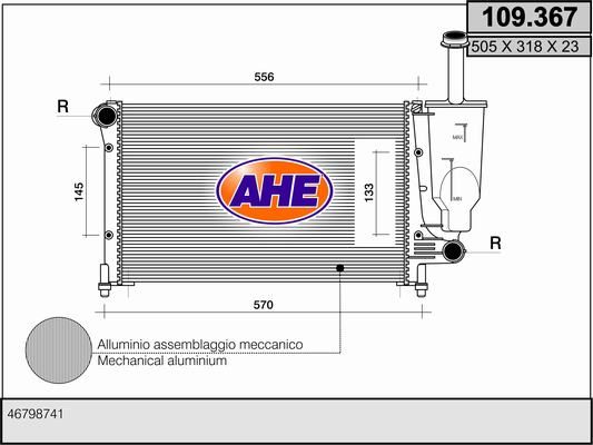 AHE Radiators, Motora dzesēšanas sistēma 109.367