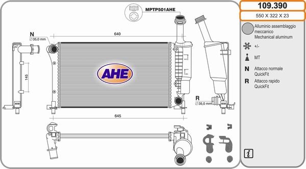 AHE Radiators, Motora dzesēšanas sistēma 109.390