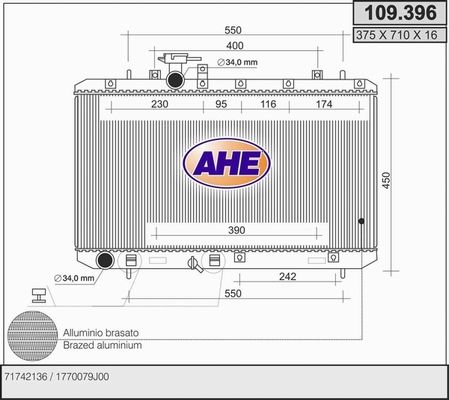 AHE Radiators, Motora dzesēšanas sistēma 109.396