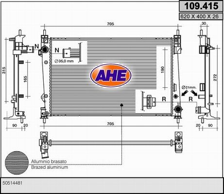 AHE Radiators, Motora dzesēšanas sistēma 109.415