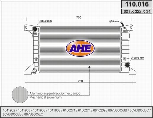 AHE Radiators, Motora dzesēšanas sistēma 110.016
