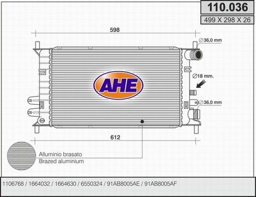 AHE Radiators, Motora dzesēšanas sistēma 110.036
