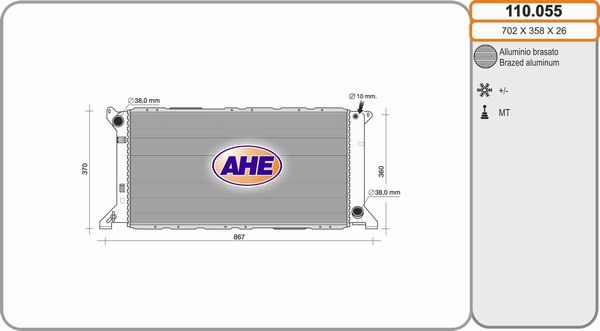 AHE Radiators, Motora dzesēšanas sistēma 110.055