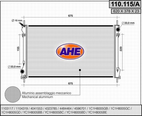 AHE Radiators, Motora dzesēšanas sistēma 110.115/A