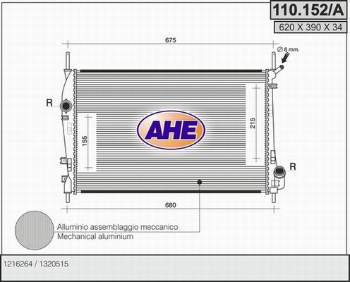 AHE Radiators, Motora dzesēšanas sistēma 110.152/A
