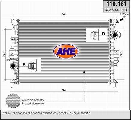 AHE Radiators, Motora dzesēšanas sistēma 110.161