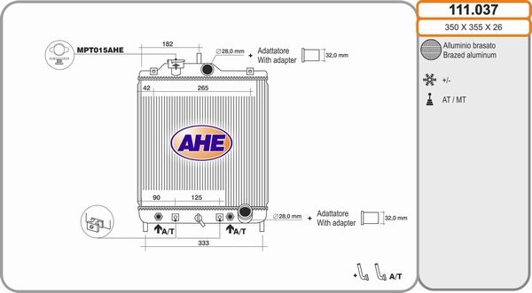 AHE Radiators, Motora dzesēšanas sistēma 111.037