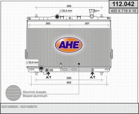 AHE Radiators, Motora dzesēšanas sistēma 112.042