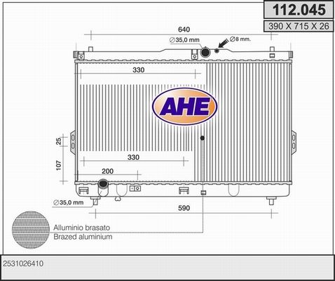 AHE Radiators, Motora dzesēšanas sistēma 112.045