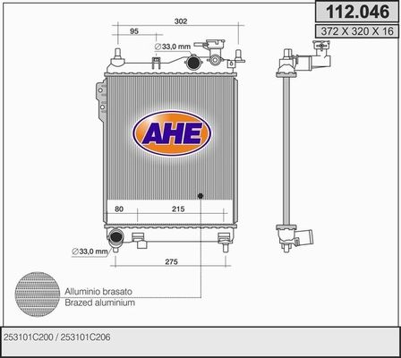 AHE Radiators, Motora dzesēšanas sistēma 112.046