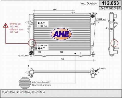 AHE Radiators, Motora dzesēšanas sistēma 112.053