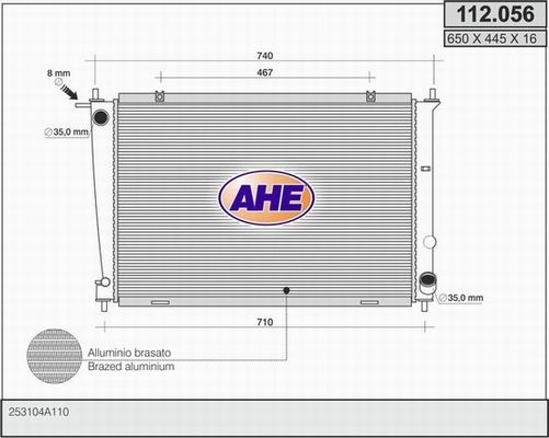 AHE Radiators, Motora dzesēšanas sistēma 112.056
