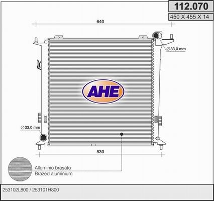 AHE Radiators, Motora dzesēšanas sistēma 112.070