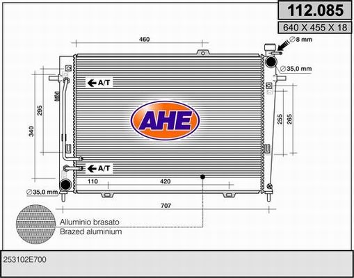 AHE Radiators, Motora dzesēšanas sistēma 112.085