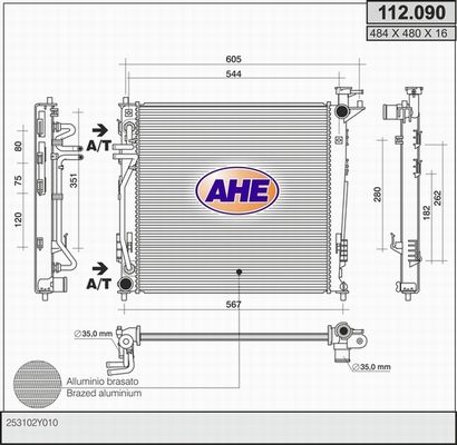 AHE Radiators, Motora dzesēšanas sistēma 112.090