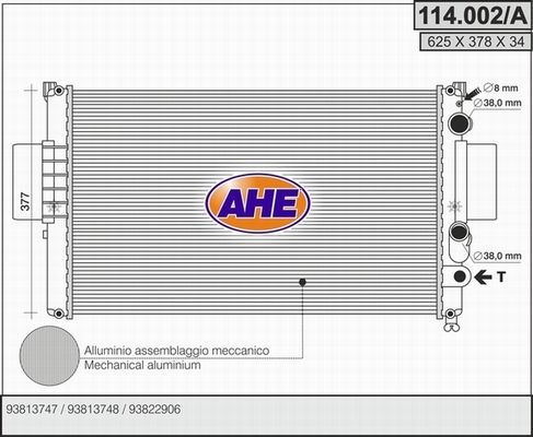 AHE Radiators, Motora dzesēšanas sistēma 114.002/A