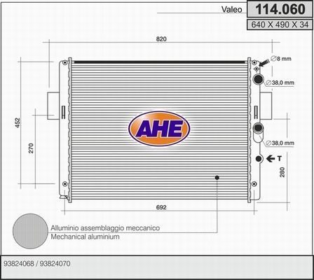 AHE Radiators, Motora dzesēšanas sistēma 114.060