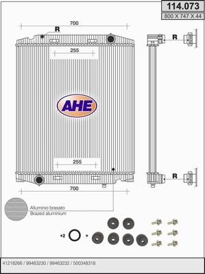 AHE Radiators, Motora dzesēšanas sistēma 114.073