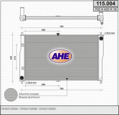 AHE Radiators, Motora dzesēšanas sistēma 115.004