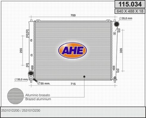 AHE Radiators, Motora dzesēšanas sistēma 115.034