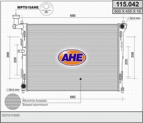 AHE Radiators, Motora dzesēšanas sistēma 115.042