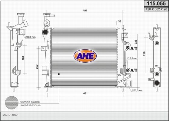 AHE Radiators, Motora dzesēšanas sistēma 115.055