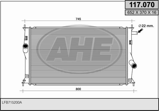 AHE Radiators, Motora dzesēšanas sistēma 117.070