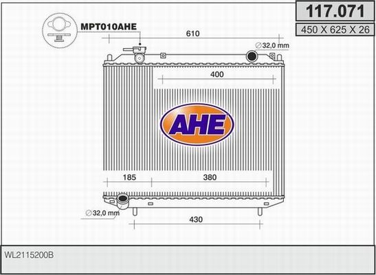 AHE Radiators, Motora dzesēšanas sistēma 117.071