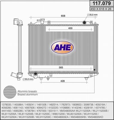 AHE Radiators, Motora dzesēšanas sistēma 117.079