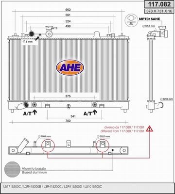 AHE Radiators, Motora dzesēšanas sistēma 117.082
