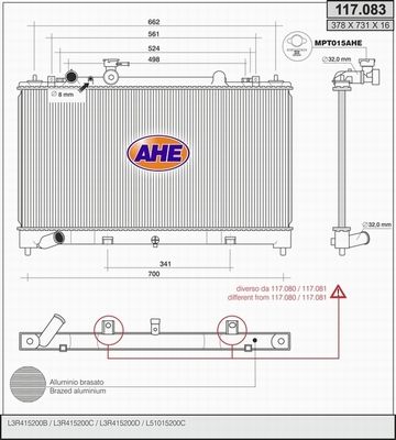 AHE Radiators, Motora dzesēšanas sistēma 117.083