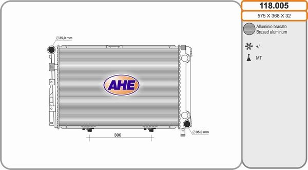 AHE Radiators, Motora dzesēšanas sistēma 118.005